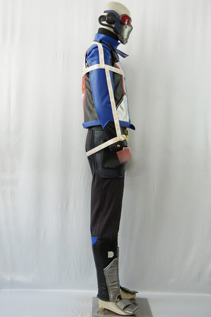 Soldier 76 Black Blue Cosplay Costume From Yinocosplay.com