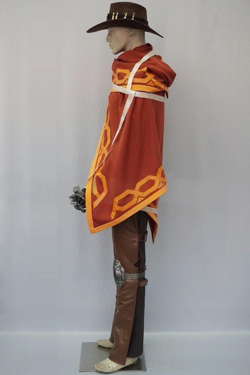 McCree Brown Red Cosplay Costume From Yinocosplay.com