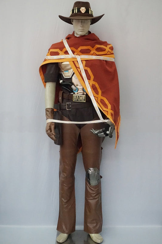 McCree Brown Red Cosplay Costume From Yinocosplay.com