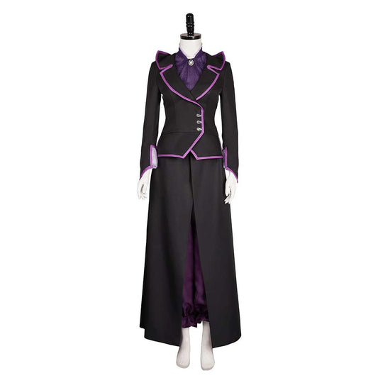 Agatha Women Black Purple Witch Outfit Cosplay Costume From Yinocosplay.com