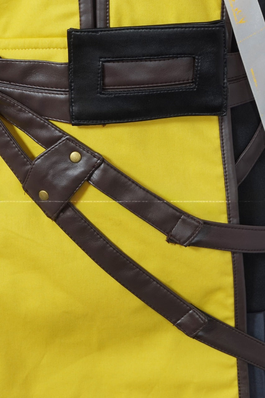Scorpion Yellow and Black Ninja Warrior Cosplay Costume From Yinocosplay.com