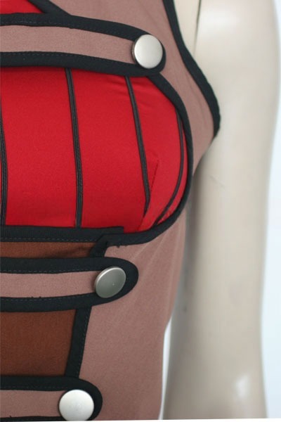 Code Geass Kallen Stadtfeld Brown and Red Cosplay Costume From Yinocosplay.com