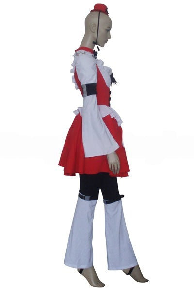 Code Geass C.C. Red White Maid Dress Cosplay Costume From Yinocosplay.com
