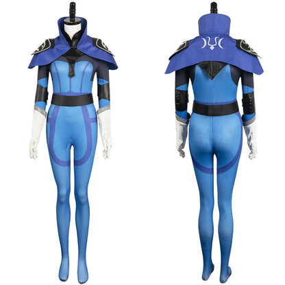 Luna Women Blue Jumpsuit Cosplay Costume From Yinocosplay.com
