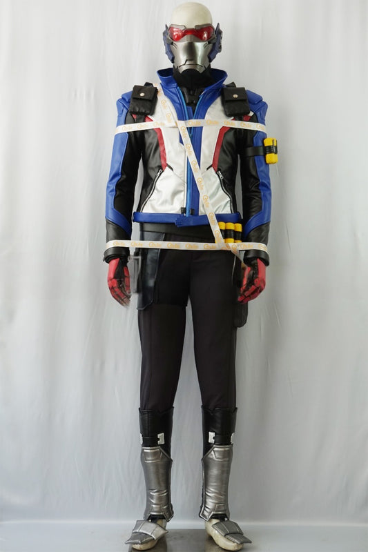 Soldier 76 Black Blue Cosplay Costume From Yinocosplay.com