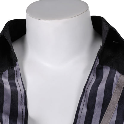 FF VII Tifa Lockhart Women Black Striped Sunscreen Outfit Cosplay Costume From Yinocosplay.com