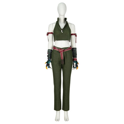 Tifa Lockhart Women Green Cowboy Suit Cosplay Costume From Yinocosplay.com