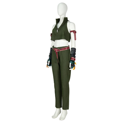 Tifa Lockhart Women Green Cowboy Suit Cosplay Costume From Yinocosplay.com