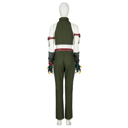 Tifa Lockhart Women Green Cowboy Suit Cosplay Costume From Yinocosplay.com