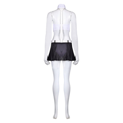 Final Fantasy VII Tifa Lockhart Women White Sexy Swimsuit Cosplay Costume Original Design From Yinocosplay.com