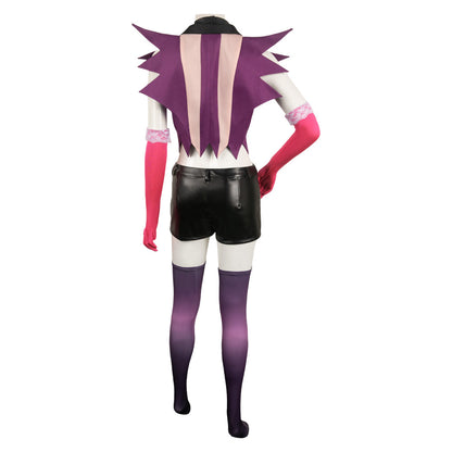 Angel Dust Women Purple Combat Suit Cosplay Costume From Yinocosplay.com