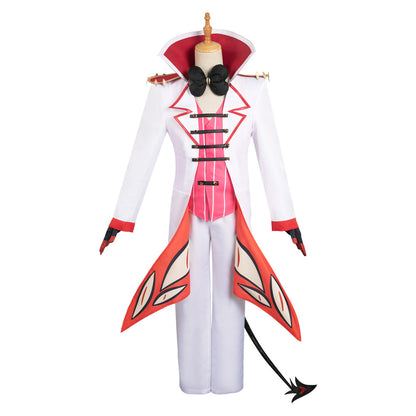 Hazbin Hotel Lucifer Morningstar White Combat Suit Party Carnival Halloween Cosplay Costume From Yinocosplay.com
