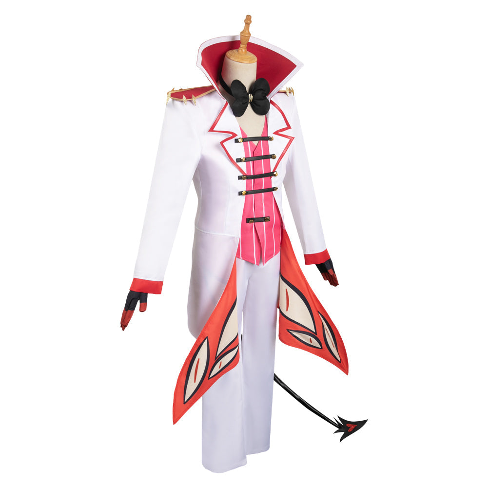 Hazbin Hotel Lucifer Morningstar White Combat Suit Party Carnival Halloween Cosplay Costume From Yinocosplay.com