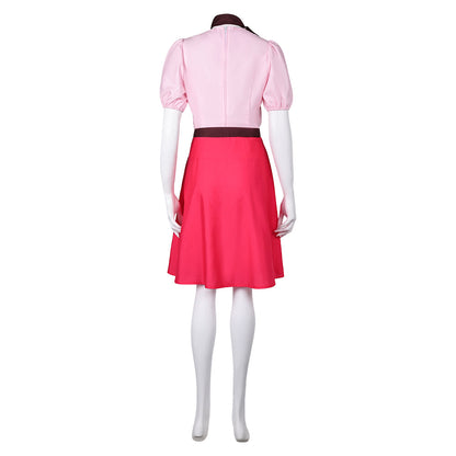 Hazbin Hotel Niffty Women Pink Printed Dress Party Carnival Halloween Cosplay Costume From Yinocosplay.com