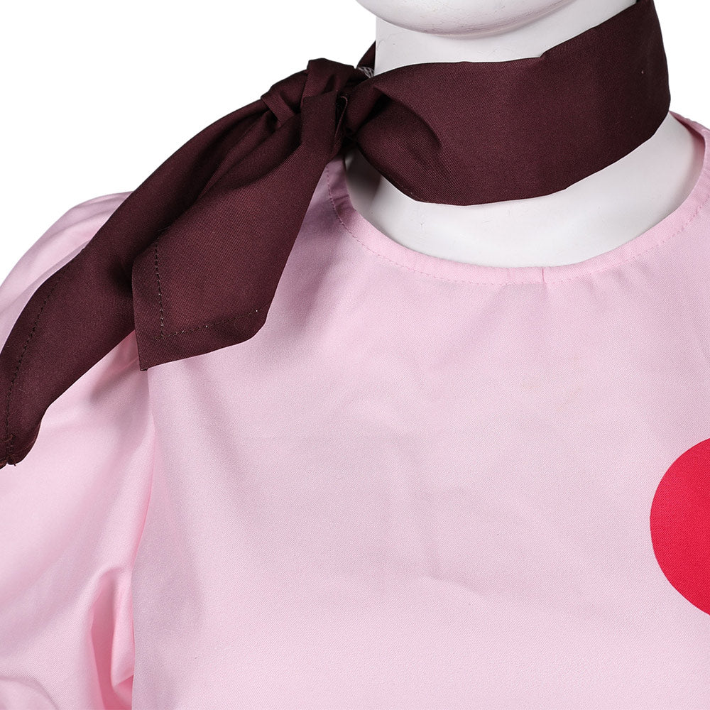 Hazbin Hotel Niffty Women Pink Printed Dress Party Carnival Halloween Cosplay Costume From Yinocosplay.com