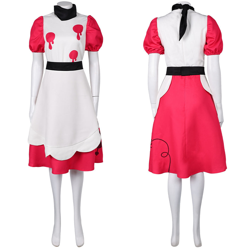 Hazbin Hotel Niffty Women White Dress Party Carnival Halloween Cosplay Costume From Yinocosplay.com