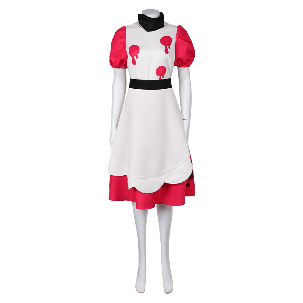 Hazbin Hotel Niffty Women White Dress Party Carnival Halloween Cosplay Costume From Yinocosplay.com