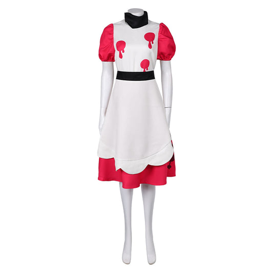 Hazbin Hotel Niffty Women White Dress Party Carnival Halloween Cosplay Costume From Yinocosplay.com