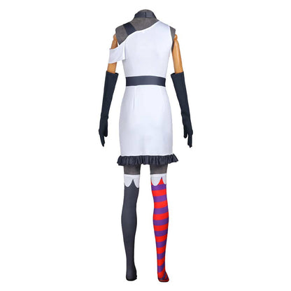 Vaggie Women White Dress Cosplay Costume From Yinocosplay.com