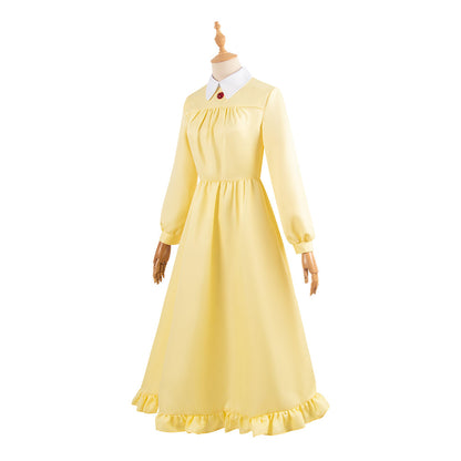 Howl's Moving Castle Sophie Hatter Women Yellow Dress Party Carnival Halloween Cosplay Costume From Yinocosplay.com