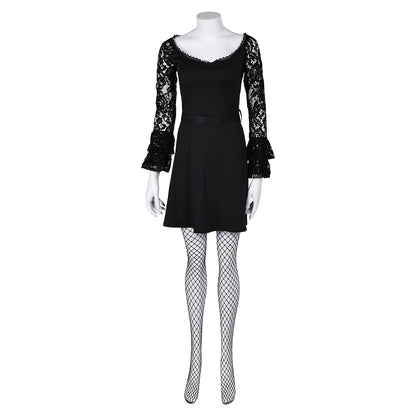 Misty Women Black Lace Long-sleeved Dress Cosplay Costume From Yinocosplay.com