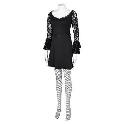 Misty Women Black Lace Long-sleeved Dress Cosplay Costume From Yinocosplay.com