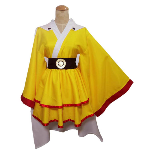 Saitama Women Yellow Dress Cosplay Costume From Yinocosplay.com