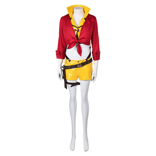 Ashe Women Red Cowboy Outfit Party Carnival Halloween Cosplay Costume From Yinocosplay.com