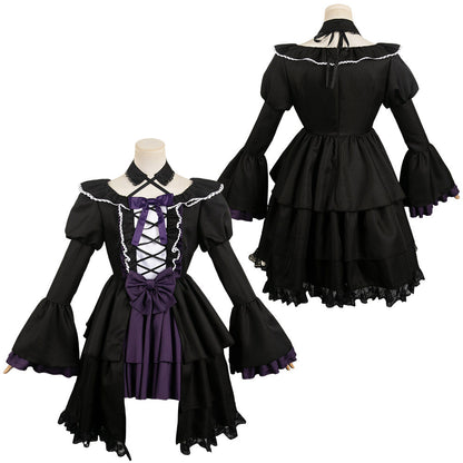 Puella Magi Madoka Magica Homura Akemi Women Black Gothic Dress Cosplay Costume From Yinocosplay.com