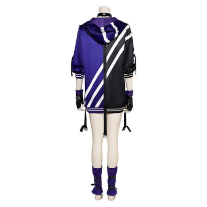 Reina Women Black And Purple Outfit Cosplay Costume From Yinocosplay.com