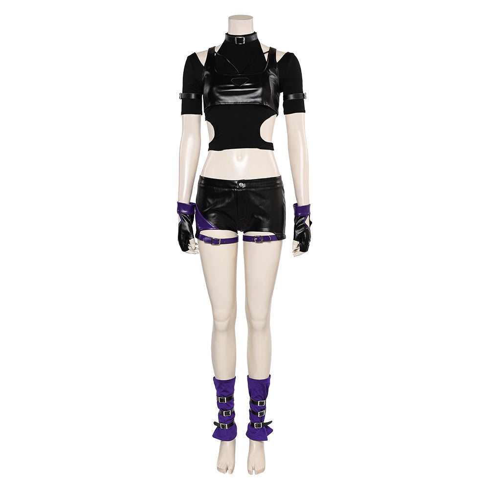 Reina Women Black And Purple Outfit Cosplay Costume From Yinocosplay.com
