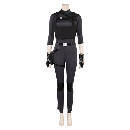 Lara Croft Women Black Outfit Cosplay Costume From Yinocosplay.com